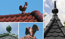 Ceramiczne figurki na dachu - oryginalne dekoracje pokryć dachowych